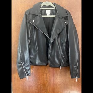 H+M Faux Leather Motorcycle Jacket